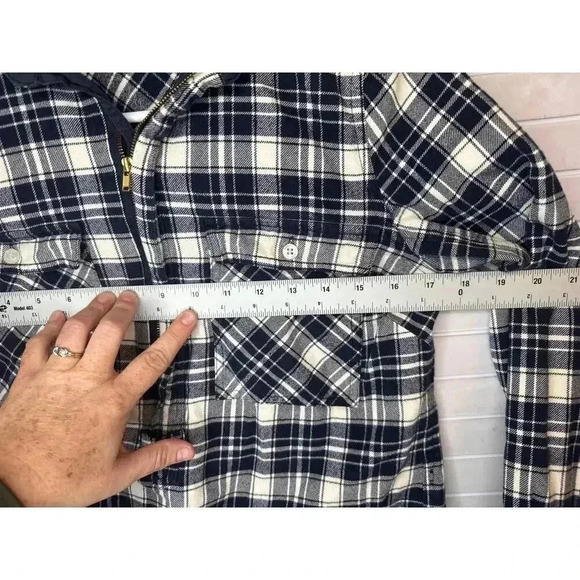 J.Crew Heavy Plaid 1/4 Zip Shirt - Women’s XXS - Picture 7 of 7